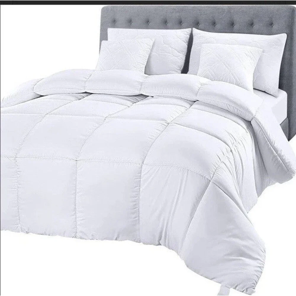 Box Stitched Down Alternative Comforters Full Size (White)